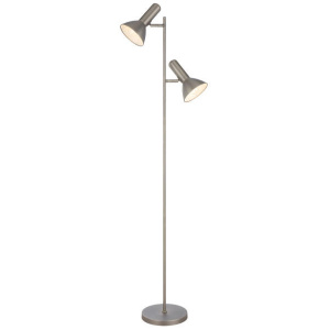 Hyvik Nickel Floor Lamps Reading Mother and Son Modern Metal Lights Telbix Lighting