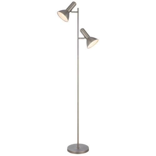 Hyvik Nickel Floor Lamps Reading Mother and Son Modern Metal Lights Telbix Lighting