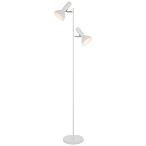 Hyvik White Floor Lamps Reading Mother and Son Modern Metal Lights Telbix Lighting