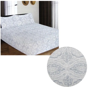 ICF Store Cotton Flannel Combo Fitted Sheet Set Queen Romano
