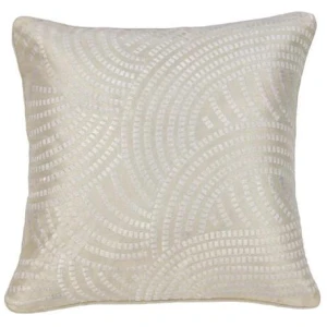 IDC Homewares Pacific Embroidered White Filled Cushion 43 x 43 cm