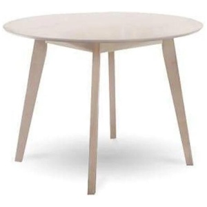 Ingrid Round Wood Dining Table - White Wash