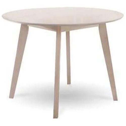 Ingrid Round Wood Dining Table - White Wash