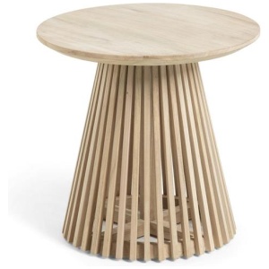 Irune 50cm Solid Timber Round Side Table - Natural by Interior Secrets - AfterPay Available