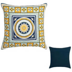J Elliot Home Kasbah Luxury Filled Cushion 50 x 50cm Blue