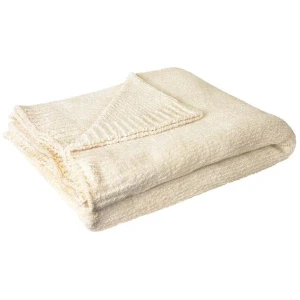 J Elliot Home Leslie Chenille Throw 130 x 160 cm Ivory
