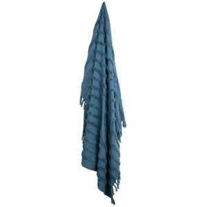 J Elliot Home Zen Luxury Fringe Throw 130 x 160cm Steel Blue