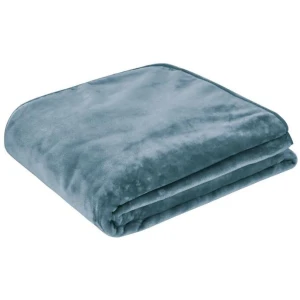 J.Elliot Home 450gsm Solid Faux Mink Blanket Steel Blue