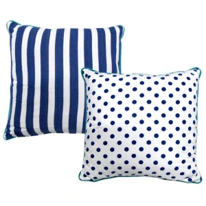 J.Elliot Home Alexa Reversible Blue Filled Cushion