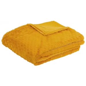 J.Elliot Home Azariah Plush Throw Mustard
