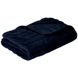 J.Elliot Home Baw Baw Plush Throw Indigo
