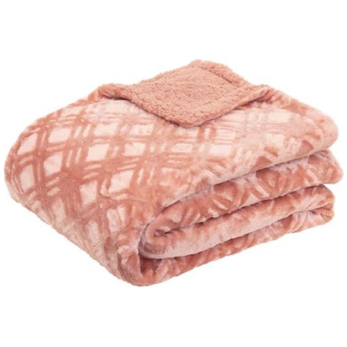 J.Elliot Home Vida Microplush Throw Clay Pink