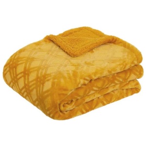 J.Elliot Home Vida Microplush Throw Mustard