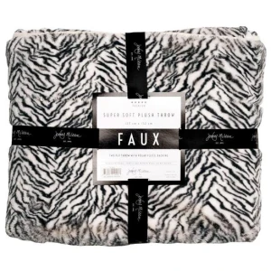 Jenny Mclean 500GSM Cosy Faux Throw 127x152cm - Zebra
