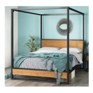 Jessica Queen Canopy Bed Brown