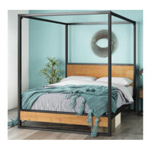 Jessica Queen Canopy Bed Brown