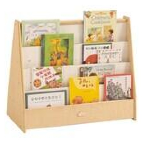 Jooyes 4 Shelf Kids Display Bookcase Stand With White Board Neutral