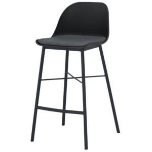 Jora Cushion Seat 69.5cm Bar Stool - Black by Interior Secrets - AfterPay Available