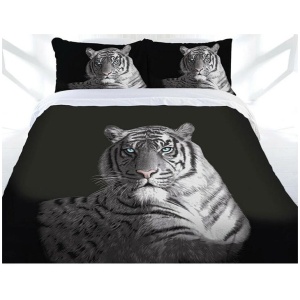 Just Home Black Blue Eyes Quilt Cover Set Queen