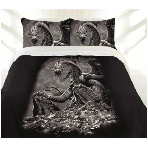 Just Home Green Eyed Dragon Quilt Cover Set Double