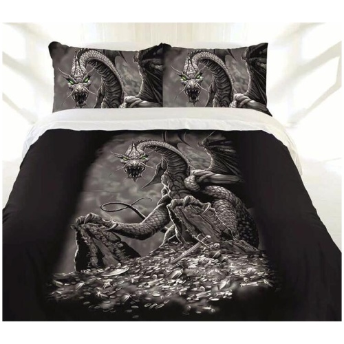 Just Home Green Eyed Dragon Quilt Cover Set Queen