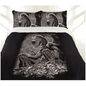 Just Home Green Eyed Dragon Quilt Cover Set Single