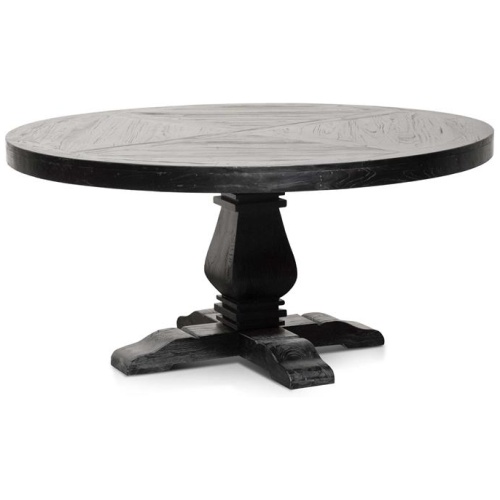 Kara 1.6m Round Dining Table - Full Black by Interior Secrets - AfterPay Available