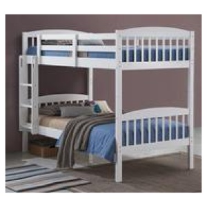 Kids Chelsea King Single Bunk Bed White