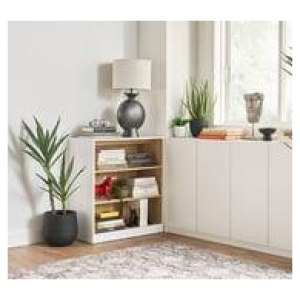 Kids Passo 3 Shelf Wide Bookcase White