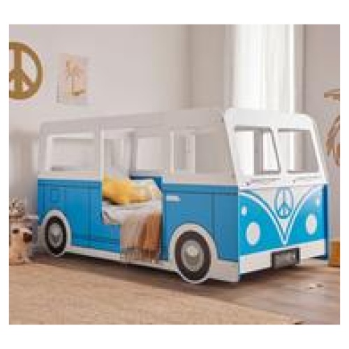 Kids Vee Dee Bus Bed Blue single