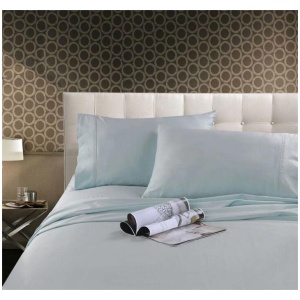Kingtex 300TC Cotton Sheet Set Ice Blue Single