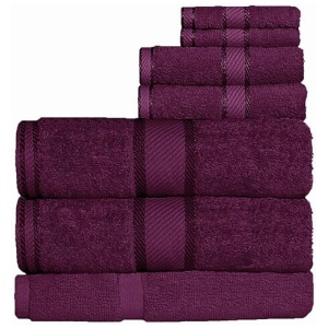 Kingtex 550gsm Cotton 7 Pce Bath Sheet Set Shiraz