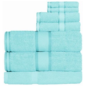 Kingtex 550gsm Cotton 7 Pce Bath Sheet Set Turquoise