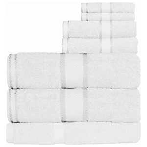 Kingtex 550gsm Cotton 7 Pce Bath Sheet Set White
