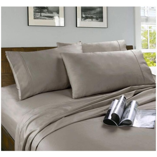 Kingtex Microfibre Sheet Set Coffee Single