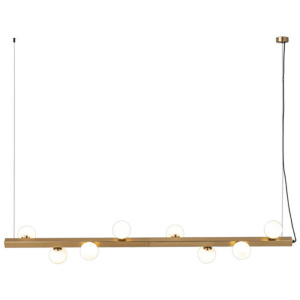 Kitchen Bench Henry Pendants Lights Brass Opal Modern Contemporary Dining Table Lighting
