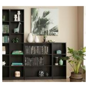 Kobi Small Wide Bookcase Black