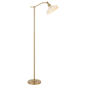 Kylan Gold Metal Floor Lamps Hotel Brass Beige Modern Lights Telbix