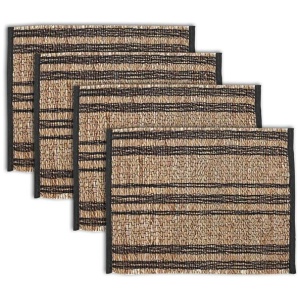 Ladelle Set of 4 Loma Woven Table Placemats Black