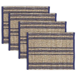 Ladelle Set of 4 Loma Woven Table Placemats Navy