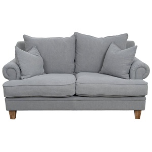 Laura 2 Seater Fabric Sofa, Stone Grey