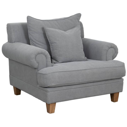 Laura Fabric Armchair, Stone Grey