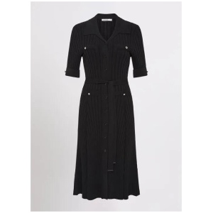 Leave Soon Knit Polo Midi Dress