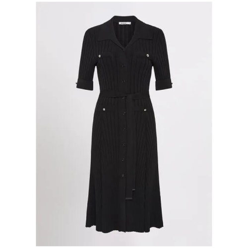 Leave Soon Knit Polo Midi Dress