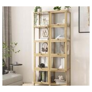Lennon 5 Door Display Cabinet Brown
