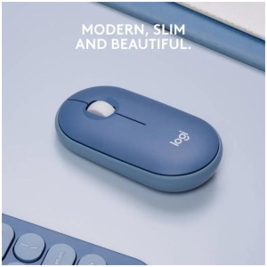 Logitech M350 Pebble Wireless Mouse (Blueberry)
