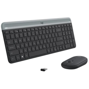 Logitech MK470 Slim Wireless Keyboard and Mouse Combo (Black)