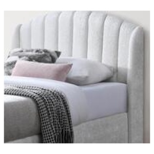 Luca King Single Fabric Bed Frame Neutral
