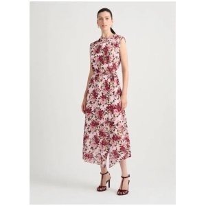 Lucinda Silk Floral Sleeveless Midi Dress