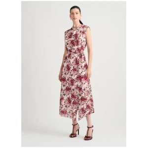 Lucinda Silk Floral Sleeveless Midi Dress